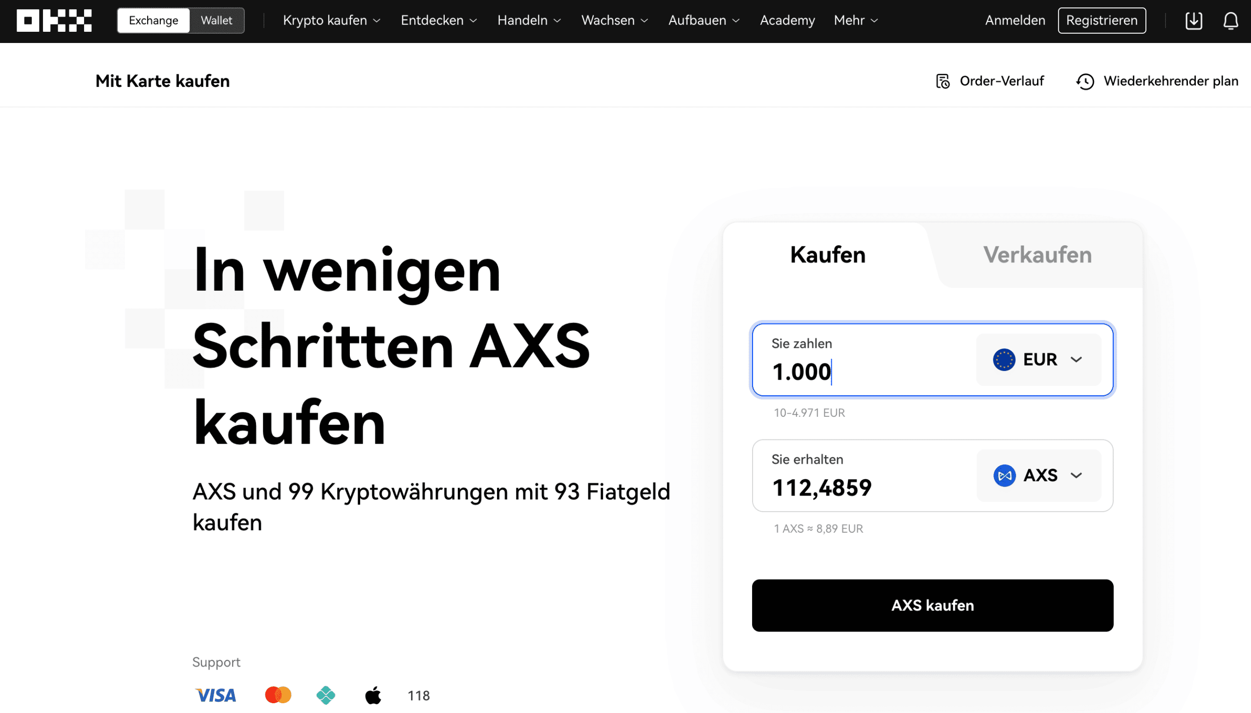 AXS kaufen bei OKX