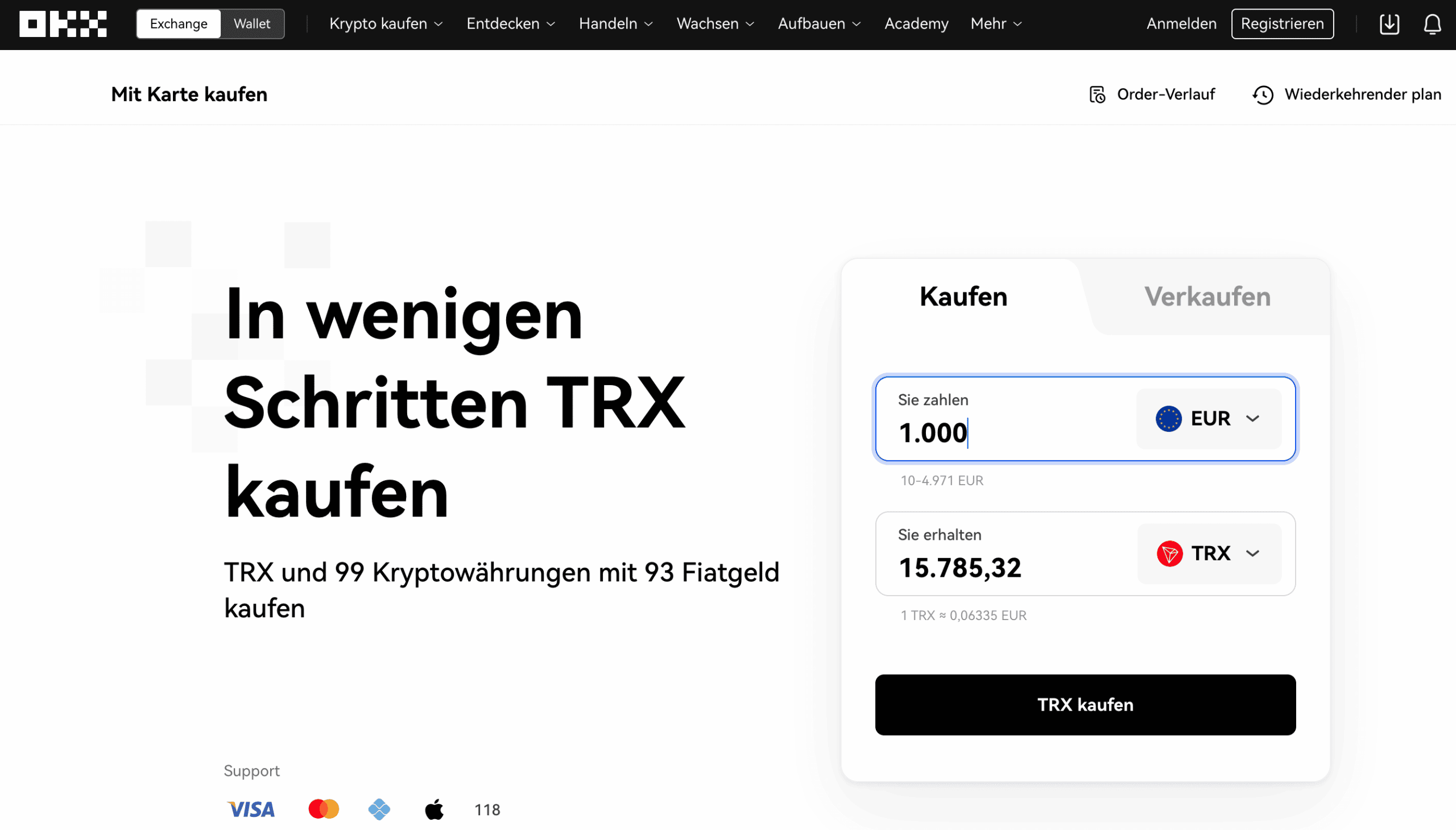 TRX kaufen bei OKX