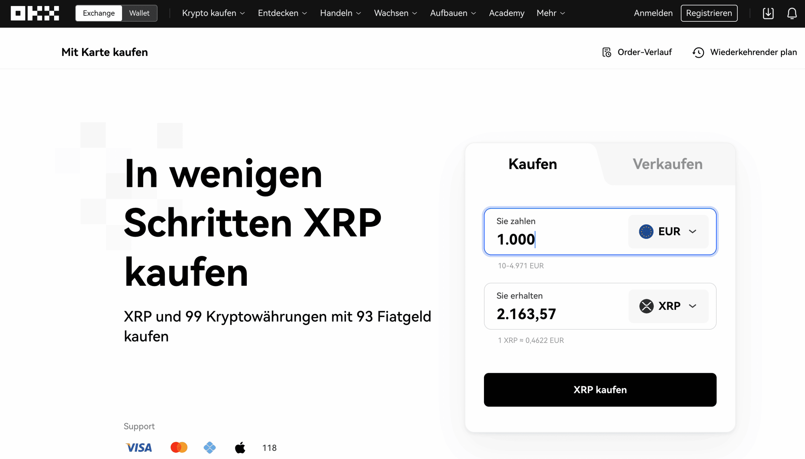 XRP kaufen OKX
